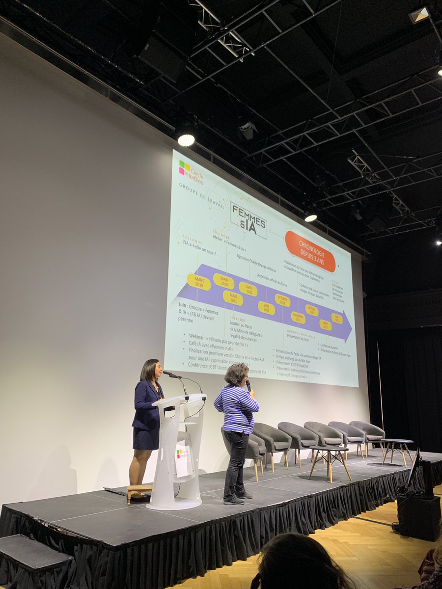 InterElles's tweet photo. Sonia Abecassis-Le Lan (@IBM_France) et Meriem Ben Abdhallah Bernstein (@3DSCareers) nous présentent les avancées du projet et le rayonnement du Pacte depuis son lancement en juin 2021 ! 👏🏼
#InterL22 #FemmesetIA #AI #ImpactIA https://t.co/VVjuIK6EwP