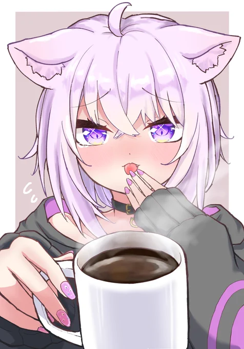 ふーふーして?
#絵かゆ 