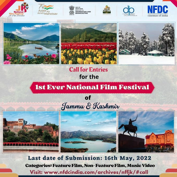 1st ever #National Film Festival of J&K. 15th-20th June 2022. #ShiningJ&K #BadaltaJ&K 
   #AzadiKaAmritMahotsav  #NationalFilmFestival #Categories #Film #FeatureFilm #Music #Vedio #Entertainment #tuesdayvibe  #Jammu #JammuAndKashmir