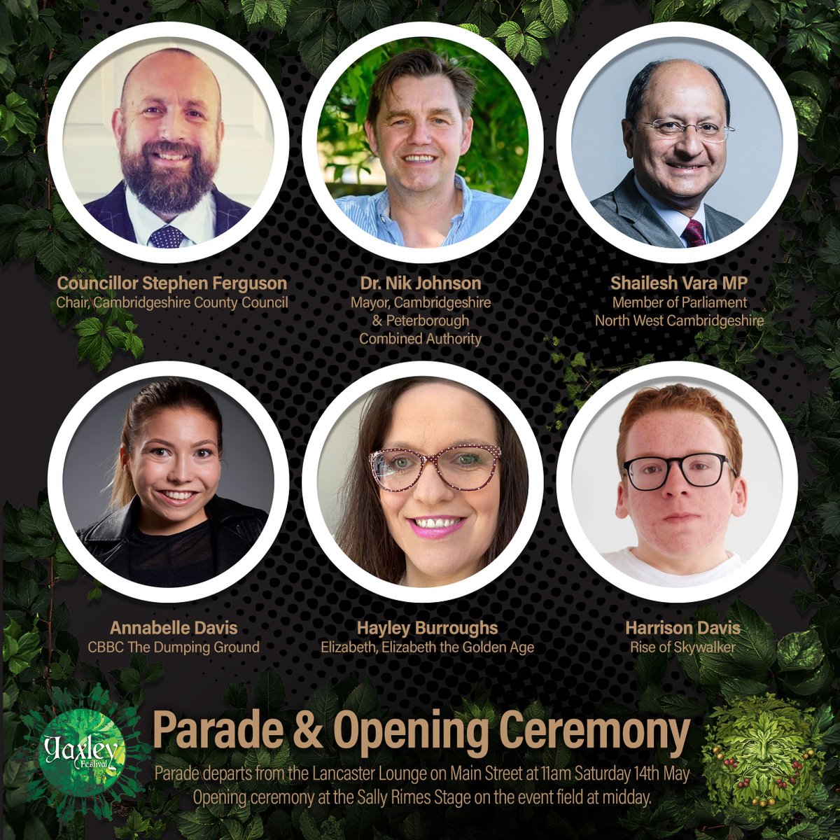We open on Friday at 4 but you can catch our parade and opening ceremony on Saturday with <a href="/NikJohnsonCA/">Dr Nik Johnson</a>, <a href="/borofergie/">Stephen Ferguson</a>, <a href="/ShaileshVara/">Rt Hon Shailesh Vara</a>, <a href="/AnnabelleLDavis/">Annabelle Davis</a>, <a href="/HayleyBurroughs/">Hayley Burroughs</a> and <a href="/HarrisonWDavis/">Harrison Davis</a> 
<a href="/peterboroughtel/">Peterborough Telegraph</a> <a href="/huntspost/">Hunts Post</a> <a href="/BBCLookEast/">BBC East</a> <a href="/itvanglia/">ITV News Anglia</a>