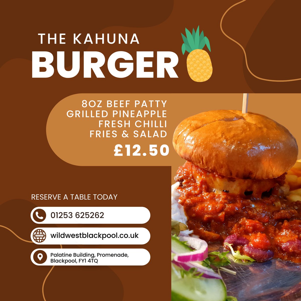 Embrace your inner Hawaii with our unique and delicious Kahuna Burger! 🍔🍍