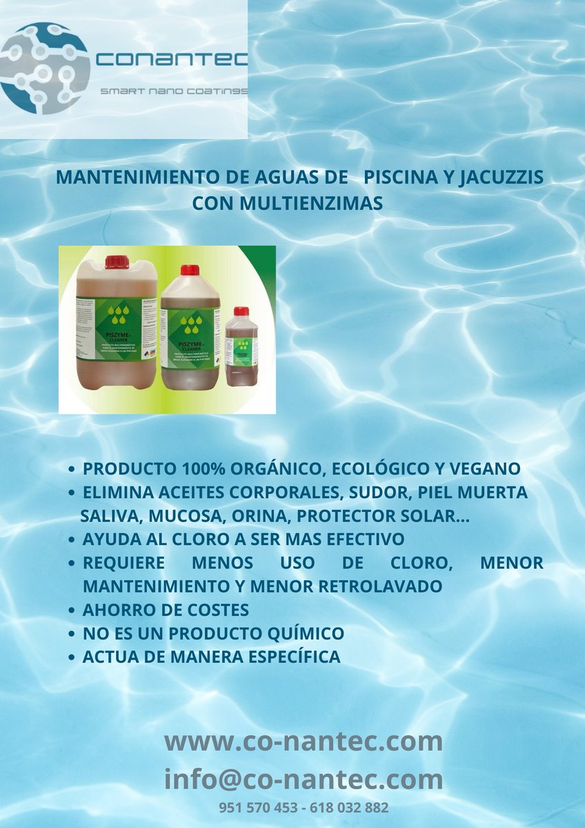 CNantec's tweet photo. Mantenimiento de piscinas #ecológico  #vegano #enzimas #piscinas https://t.co/PpuKHIhzqN