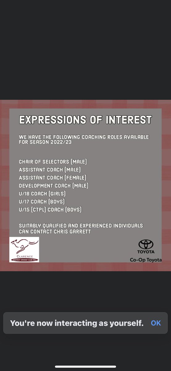 Expressions of interest are currently being sought for the 2022/23 season across our Male, Female and Junior programs. Please contact Chris Garrett (0421139332) by May 31st.