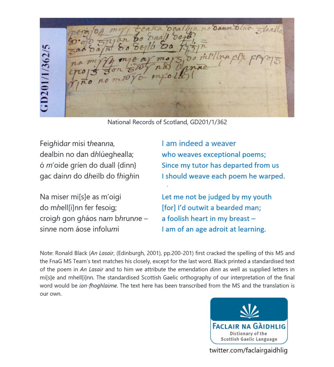 Faclair na Gàidhlig Manuscripts Project tweet media