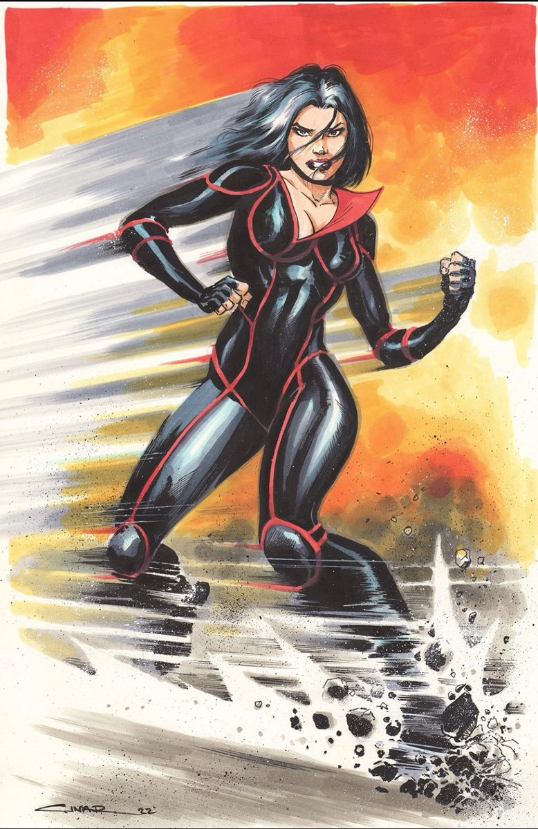 ycinar's tweet photo. Jakita Wagner from Planetary. A preshow commission for Nice #Alfabd event. Done with markers. #jakitawagner #planetary https://t.co/jIvRkVc3z5