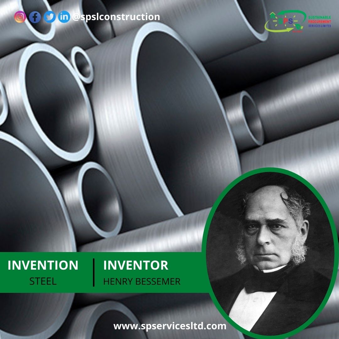 spslconstruct's tweet photo. Sir Henry Bessemer born on 19th January 1813 was an English inventor, whose steelmaking process became the most important technique in 1856.
@spslconstruct uses steel on our building projects for sustainability purposes.
#spslconstruct
#Engineering
#invention
#steel https://t.co/SN2iDpzfUd