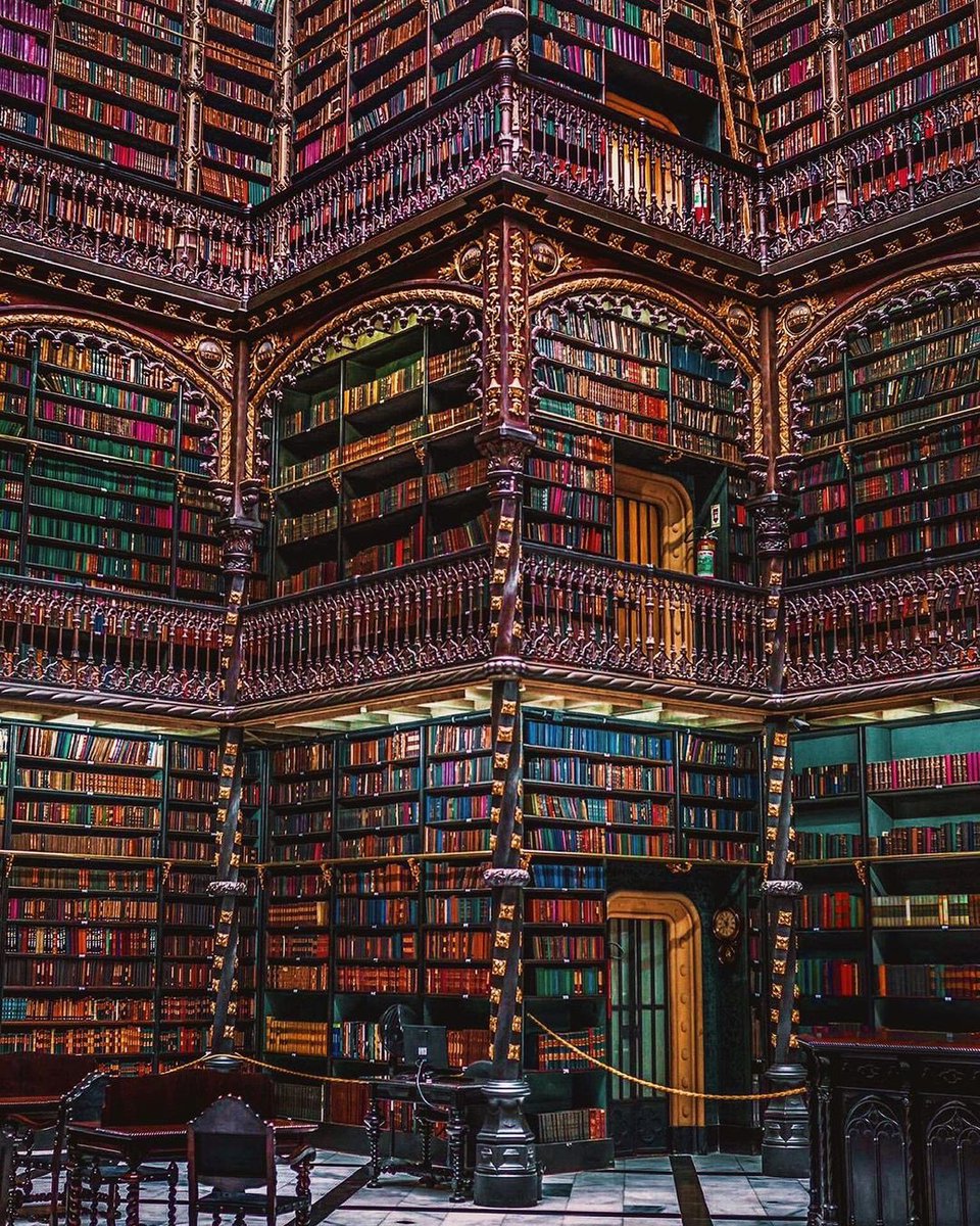 HousesVictorian's tweet photo. Royal Portuguese Reading Room, Rio de Janeiro, Brazil. 19th century https://t.co/sCnITnAvT3