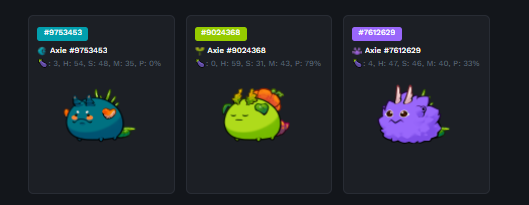 axie_rugan's tweet photo. Want some #AxieScholarships? Join my discord server and I will give you a team right away
$SLP
https://t.co/jjzpORVFE5
Here are the vacant teams
40%Scholar/60% Guild
if you can manage 1.8k MMR I will give you a 50/50 split https://t.co/mlxkqf5PBQ