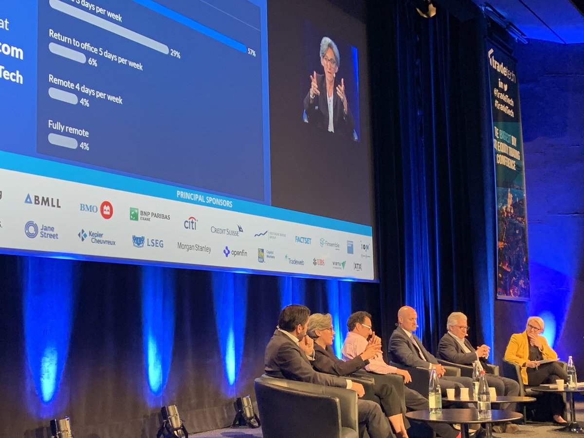 Great debate on challenges of remote working <a href="/tradetech/">TradeTech</a> with <a href="/StreetsConsult/">Streets Consulting</a> but can companies return everyone to the office? Rethink of tech stacks and virtual infrastructure due to new #cyberrisks All the topics we discuss in forthcoming <a href="/PlatoMarkets/">Plato Partnership</a> paper