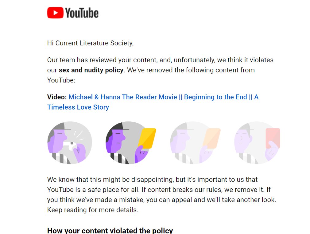 CLS_Society's tweet photo. @TeamYouTube Recent Updates:
Surprisingly. Yesterday, I got this email on first strike and takedown of a content. Although YT removed my channel a month ago. https://t.co/EVwlhw1xOT