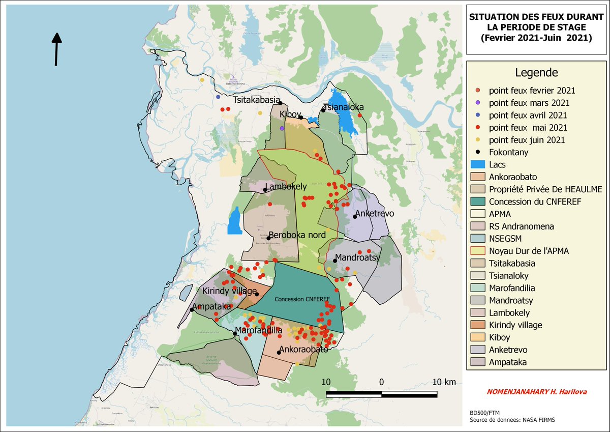 manondroala's tweet photo. Forest #map &monitor - Map by participants to #Manondroala #GIS #training
MAP#10. Situation des feux durant la periode de stage
Fire points during her internship in #Kirindy
© NOMENJANAHARY H. Harivola
Researcher at #CNFEREF
🙏
3/3 of same author
Stay Tuned
#madagascar #research https://t.co/iJcO3i3ew6