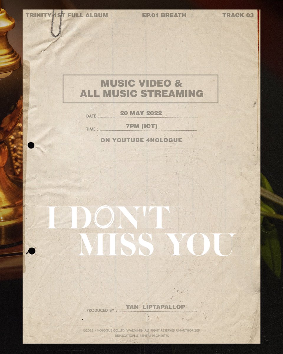BrazilTrinity's tweet image. 🔺️ Saiu ontem o nome da terceira faixa de "Breath": se chama "I Don't Miss You"!

E a música vai ser lançada dia 20 de Maio!

🥲🥲🥲🥲
#TRINITY_TNT 
#TRINITY_IDontMissYou