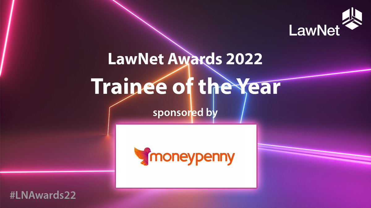 Finalists for the LawNet Awards 2022 Trainee of the Year Award, kindly sponsored by <a href="/Moneypenny/">Moneypenny</a> are
Sarah-Jane Legge (<a href="/AshtonsLegal/">Ashtons Legal LLP</a>)
Seema Gill (<a href="/howelljonesllp/">Howell Jones Solicitors</a>)
Priscilla Adu  (<a href="/IbbLaw/">IBB Law</a>)
Magdalena Wegrzyn  (<a href="/IsadoreGoldman/">Isadore Goldman</a>)

#LNAwards22