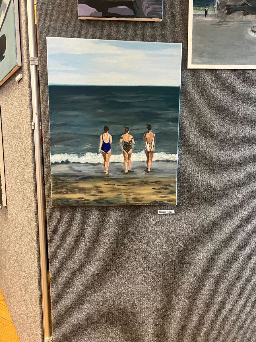 smytho's tweet photo. I recommend a visit to the fantastic Sallynoggin College Art exhibition @dlrLexIcon which includes 27 paintings of Dún Laoghaire - I opened it Monday and got to meet the brilliant winner Aaliyah Corcoran. @SCFEOfficial @tomkivlehan https://t.co/hpdSb5IEbP