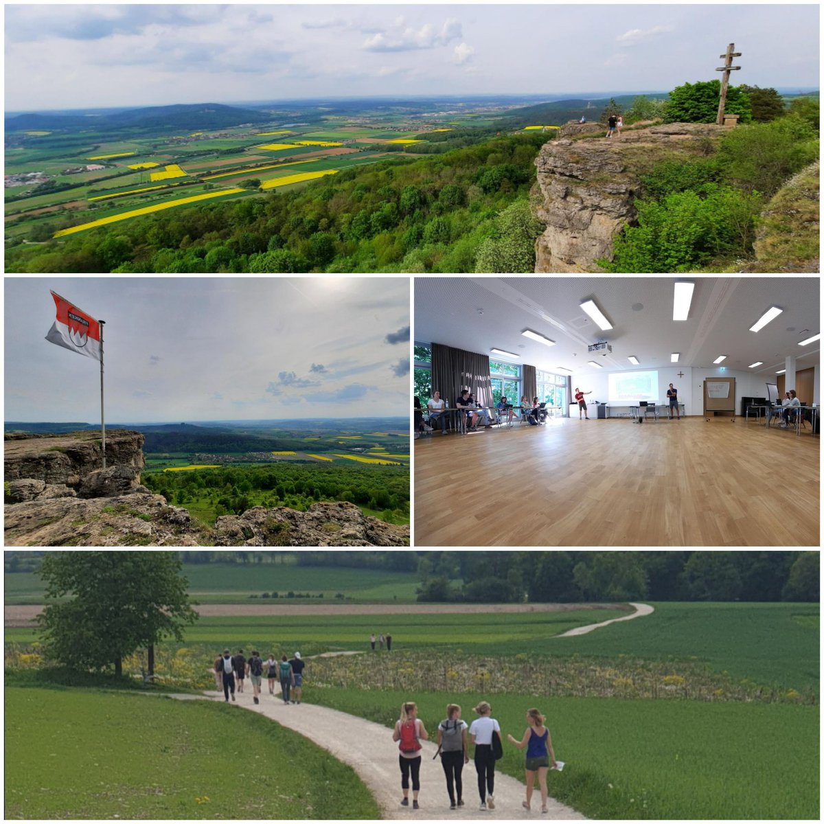 FAUPhysActivity's tweet photo. Great retreat of @FAUPhysActivity in Vierzehnheiligen with a team hike to the Staffelberg. We intensively discussed #implementationframeworks and potential synergies between our projects. #impsci #physicalactivity #publichealth #exercisetherapy #teambuilding https://t.co/HSFqS3608F