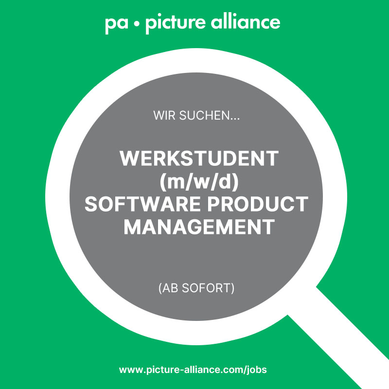 picturealliance's tweet photo. Du studierst und hast Interesse an digitalen Projekten im Bereich Medien? Wir suchen zum nächstmöglichen Zeitpunkt eine Aushilfe für den Bereich Software Product Management. Bewirb dich jetzt! 
👉https://t.co/TkF3eDES2J.
#picturealliance #jobs https://t.co/MqOkgBHdp6
