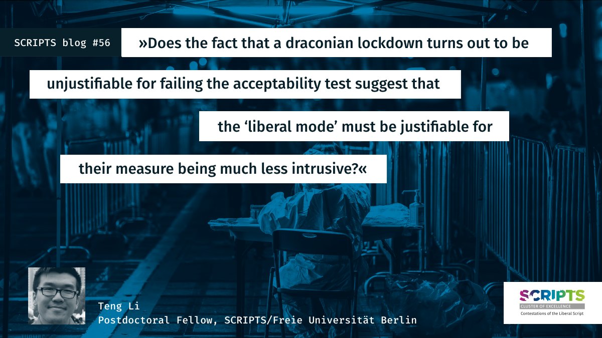 scriptsberlin's tweet photo. The draconian lockdown in #Shanghai is unjustified, analyses Teng Li in his two-part #ScriptsBlog: The burdens it imposes are so great that they render it reasonably rejectable. An exciting example of how to build the normative principles of policies! ➡️ https://t.co/BM7beH9AG4 https://t.co/CJZZhjde3h