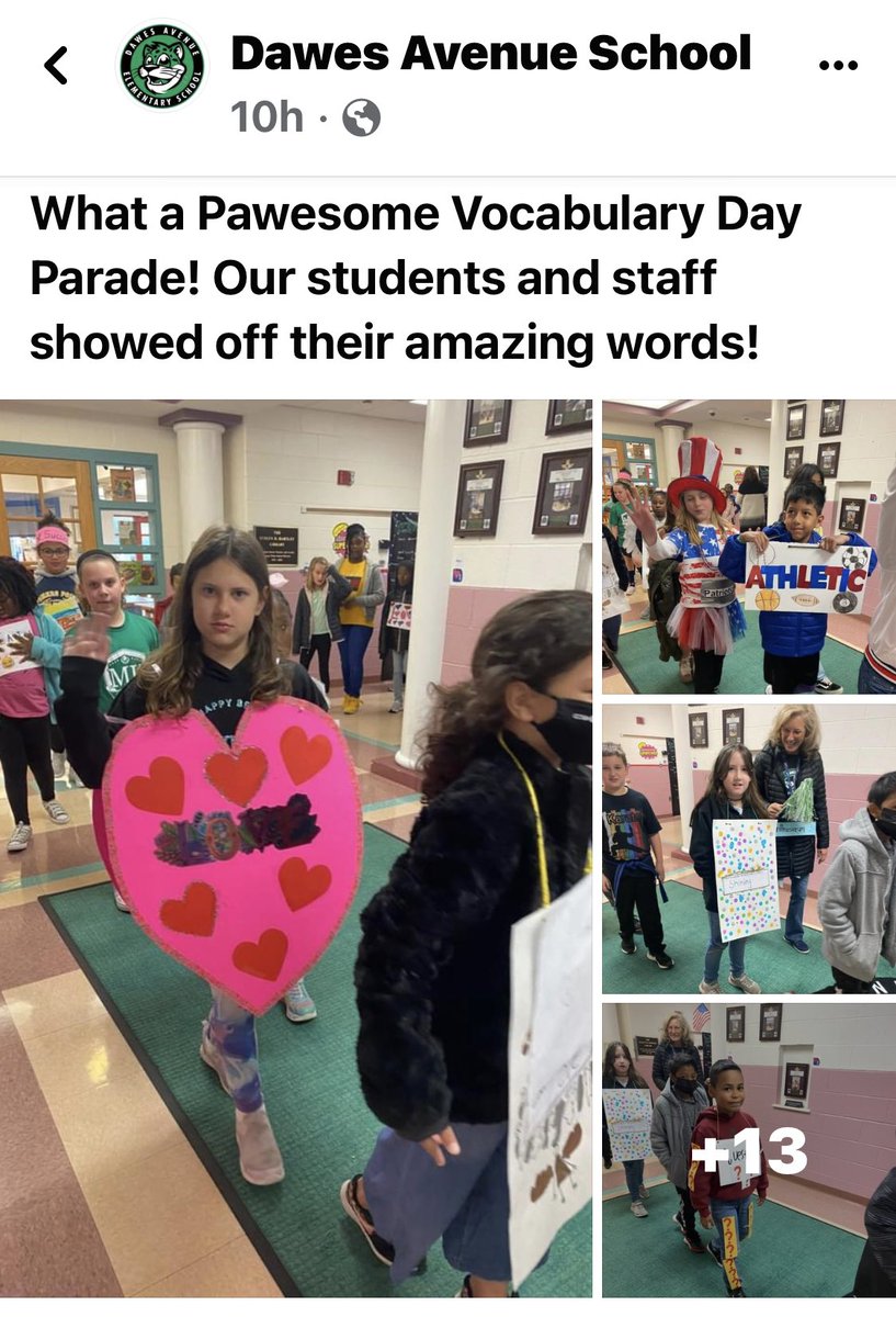 spsSTRONG's tweet photo. So proud of the Dawes Avenue Staffulty and their Vocabulary Parade!
@J_Renaissance @AtlanticCoNJDOE @DrVenello @MCarneyRay https://t.co/OGMmlxs0cf