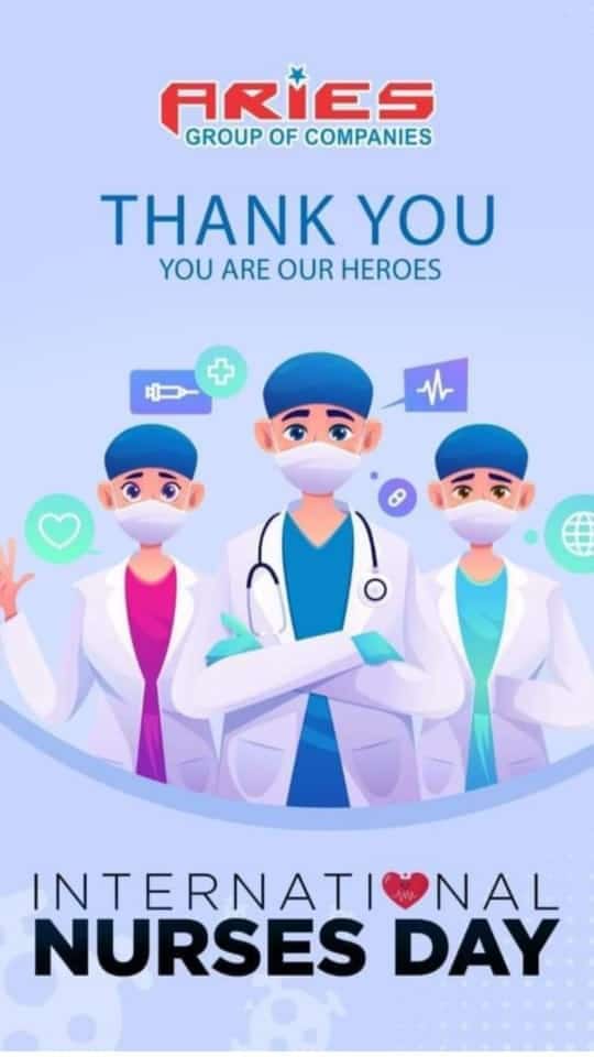 Ariesgroupglob's tweet photo. Happy Nurses Day to all the wonderful nurses of the world!!
#NursesDay2022 #nurselife #InternationalNursesDay2022 https://t.co/htooCZpWcL