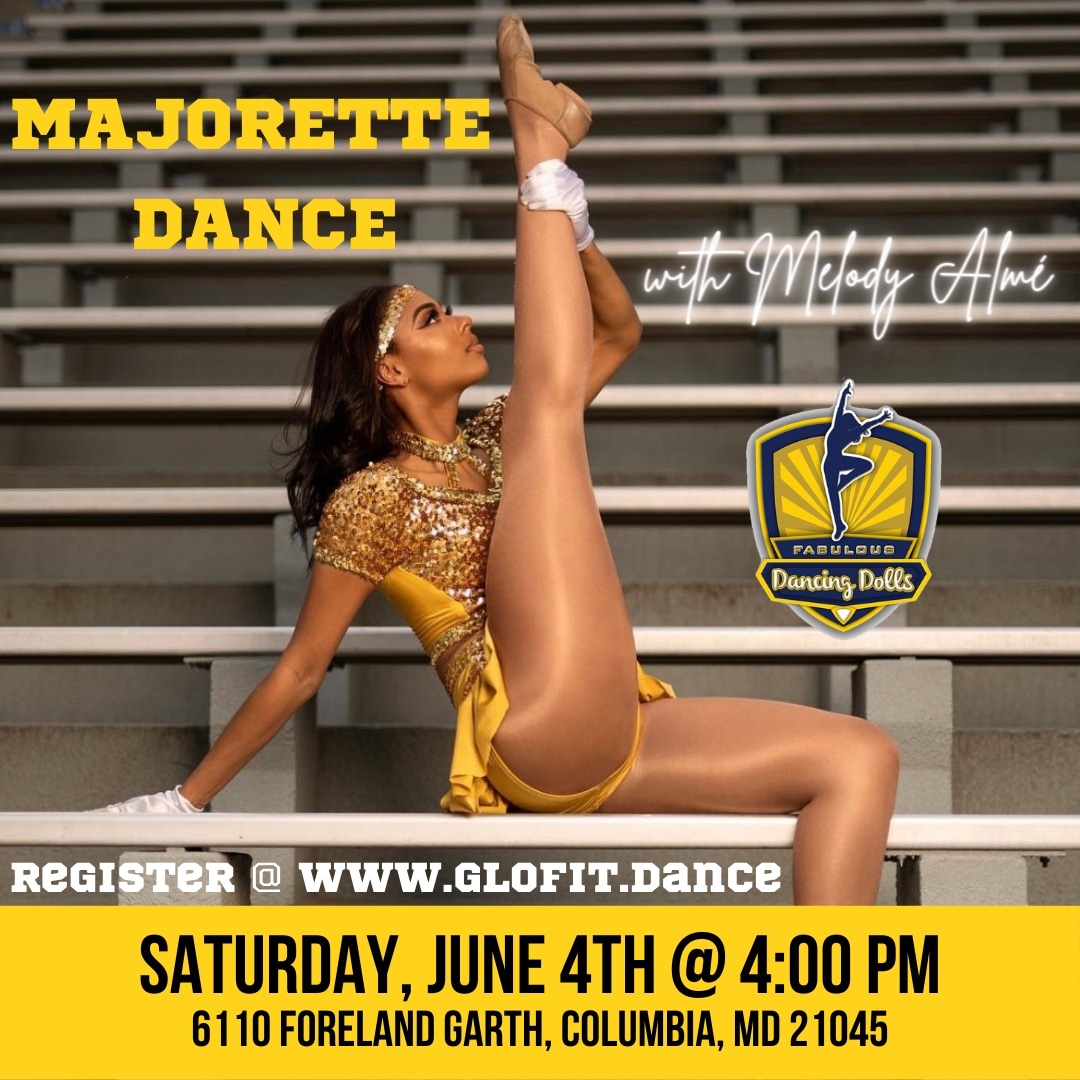 glofitdance's tweet photo. Calling ALL DMV Dancers, Baltimore Dancers, HBCU Students and Graduates. We have Melody Almé, Southern University's Dancing Doll Alumni coming to Maryland to teach a Majorette Dance Class. Registration is available at https://t.co/HavllP6sg7. Don't wait, secure your spot today! https://t.co/Y2JuIlXbZA