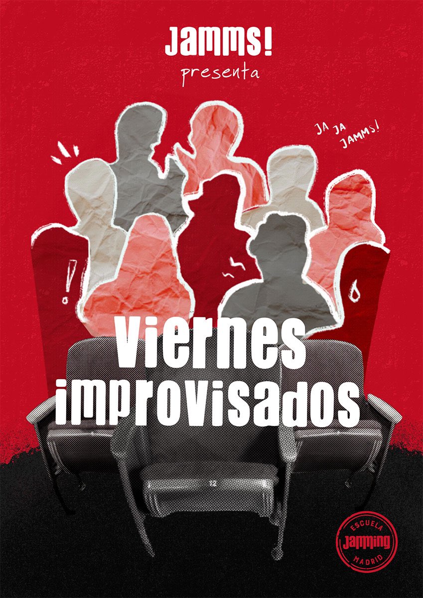 Si nunca has asistido a un espectáculo de impro, este es el que no deberías perderte: VIERNES IMPROVISADOS de <a href="/jamms_teatro/">Jamms!</a> ¡Consumición incluida en la entrada! Entradas y opiniones en atrapalo.com/entradas/viern…