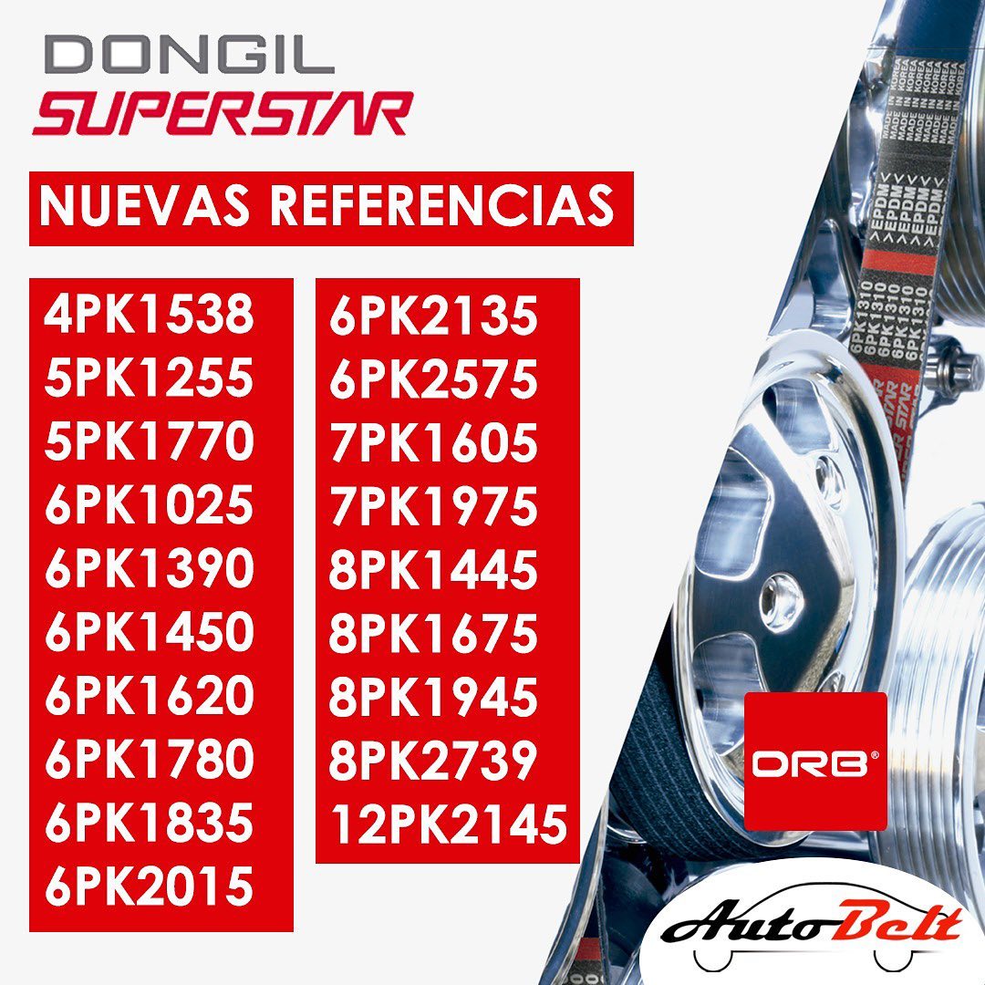 AutobeltL's tweet photo. Nuestro inventario de correas automotrices en Dongil sigue creciendo y tenemos 19 referencias nuevas en nuestro catálogo! 
Somos AutoBelt, distribuidores autorizados para Dongil en Colombia.
#correasmayoristas https://t.co/dOY1olgkM2