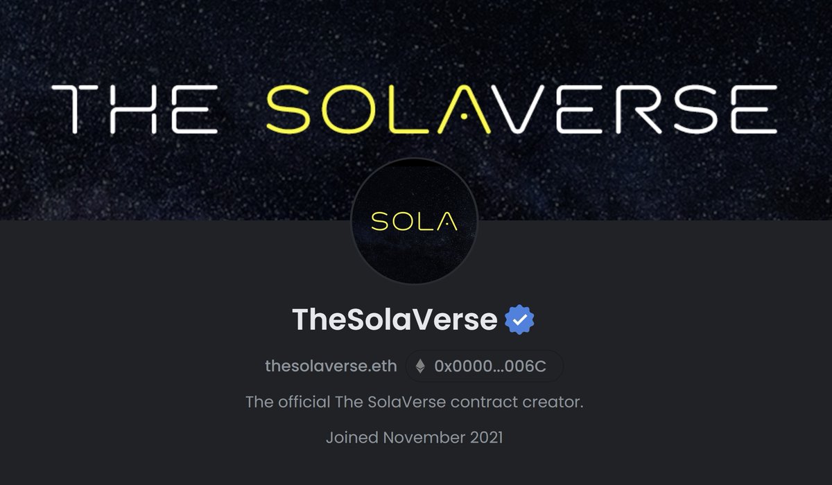 A huge thank you to <a href="/opensea/">OpenSea</a> for verifying us! <3

The SOLA-STAR NFT collection should follow soon ✨