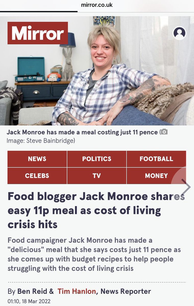 JuliaHB1's tweet photo. Can you spot the difference?

Tory MP praises local foodbank for teaching people on low incomes how to budget for and cook healthy meals for just 30 pence. 

He's attacked by the same newspaper which published Jack Monroe's recipes for 11 pence budget meals!!! https://t.co/NP3n8Pu6Ee