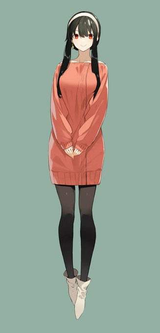 「sweater dress」 illustration images(Latest)｜4pages