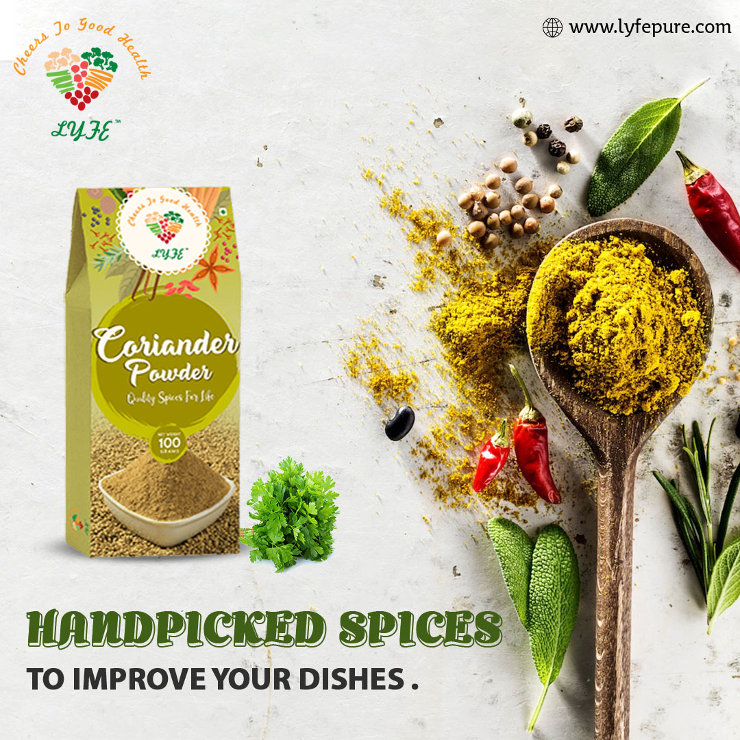 LyfepureOrganic's tweet photo. In addition to its distinct taste, coriander powder contributes to the flavor of traditional curries and contains a variety of health benefits.
#EatOrganic #StayHealthy #OrganicFood #swaad #lyfepure #corianderpowder #indianfood #traditionalspices https://t.co/72I1mvc4RX