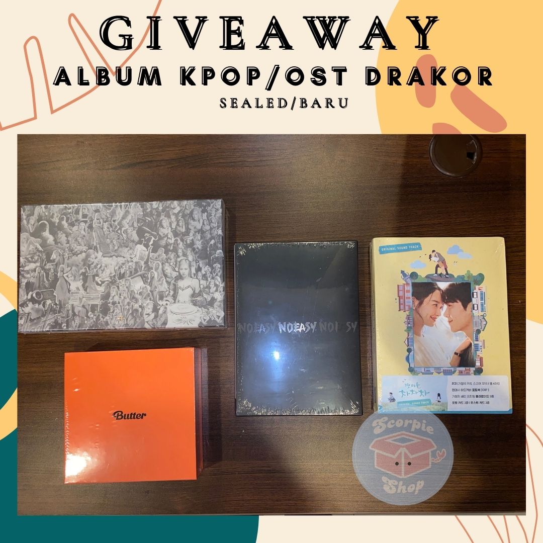 scorpieshop's tweet photo. 🎁GIVE AWAY 1 ALBUM + Rolled Poster 🎁

Cara &amp; Rules = cek gambar
❌ Curang karena akan kita cek

Close GA : TBA
akan dipilih 1 pemenang &amp; pemenang pilih 1 dari 4 album pada foto.

good luck❣️#scorpiegiveaway https://t.co/kVHLHNlD3V