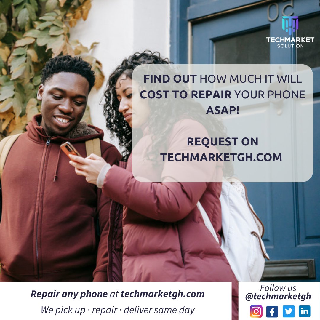 techmarketgh's tweet photo. Now you can get cost of repairing your phone online. visit https://t.co/e6o7hSfLis 

#taxidriver #techmarket #getcostofrepaironline #samsungghana https://t.co/lYYelj254E