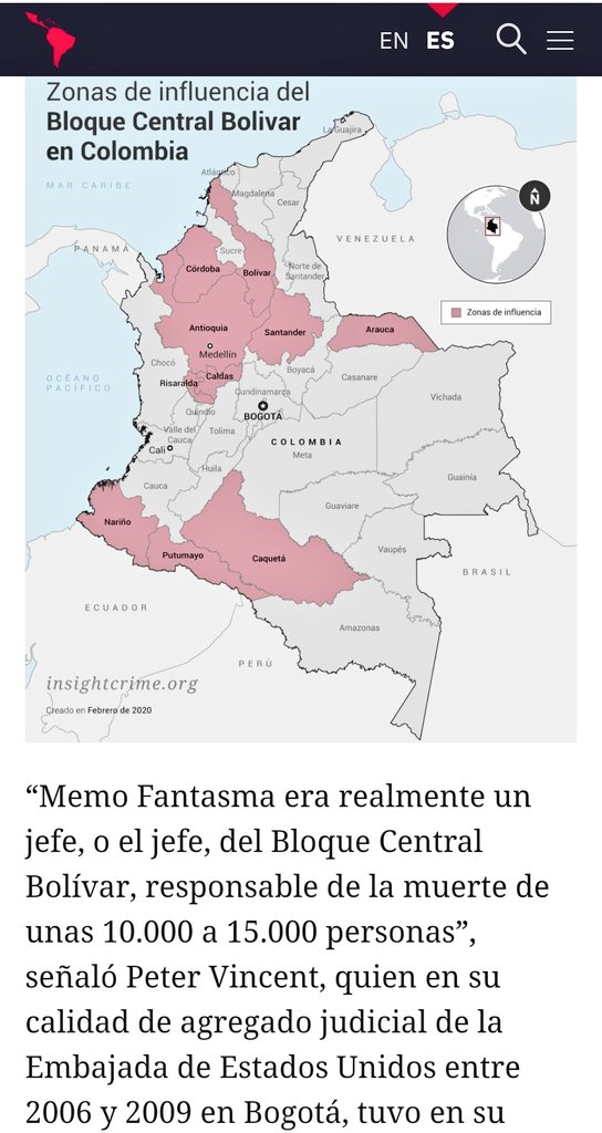 Baldor2014's tweet photo. @IvanCepedaCast "Memo Fantasma era el jefe del Bloque Central Bolívar, responsable de la muerte de unas 10.000 personas”, señaló @AttyPVincent, quien en su calidad de agregado judicial de la Embajada de Estados Unidos de 2006 y 2009 en Bogotá @JEP_Colombia @IntlCrimCourt  https://t.co/3aGQC3Pa7d https://t.co/1PRn5bm0Mg