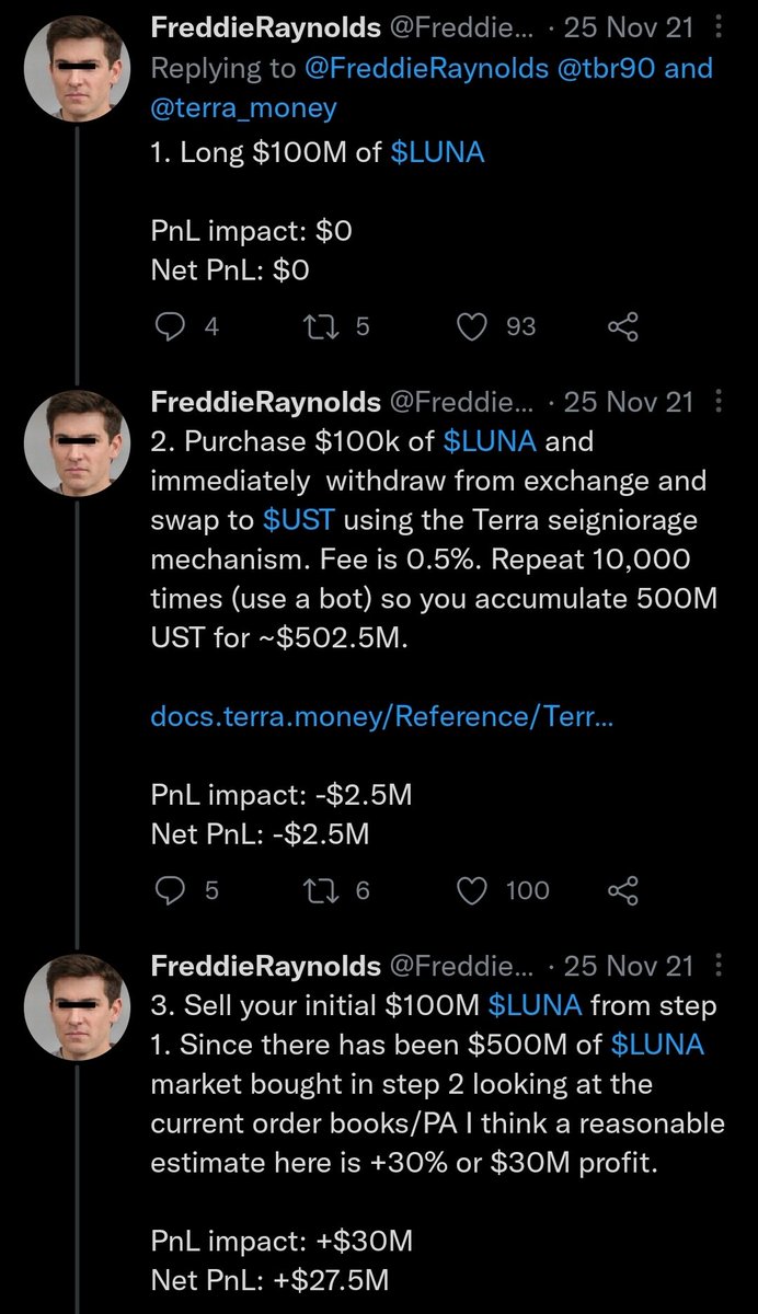 basedsemite's tweet photo. @easyeight08 This guy told Luna/Do Kwon EXACTLY how all this can happen and they did nothing to prevent, this back in November 2021..! they got a lil too cocky, you can tell by his response... https://t.co/SOCTDM5lbS