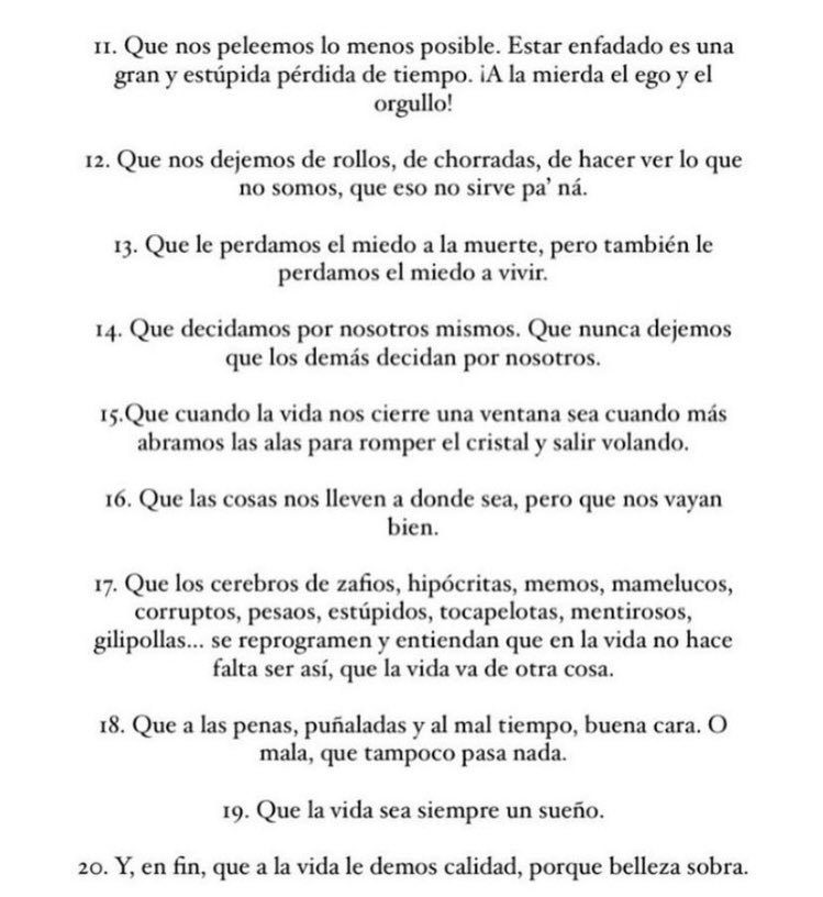 danicabana_'s tweet photo. Los 20 mandamientos de Pau Donés. https://t.co/eRuWlfYjaJ