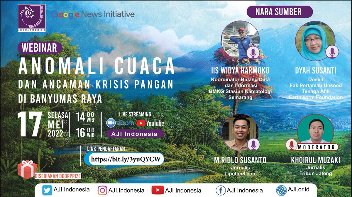 Belakangan cuaca panas banget ga sih? Ada yang tahu kenapa? Yuk ikutan acara ini biar tahu lebih banyak anomali cuaca yang lagi panas bangeet..