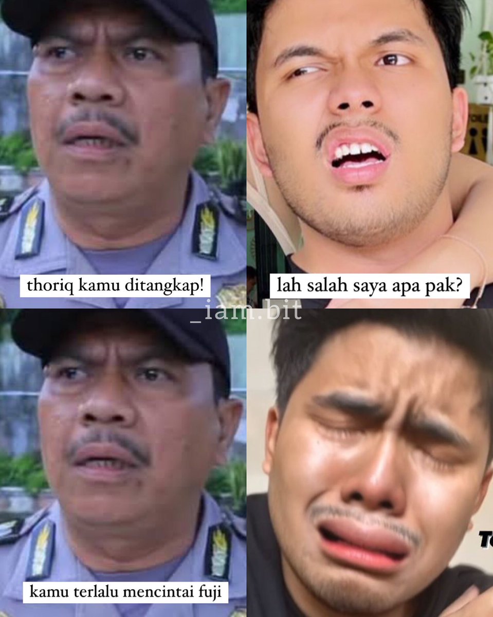 AREAJULID ilustrasi thoriq ketika ditangkap pak pulici nanti #TerlaluBucin, image size:959x1200