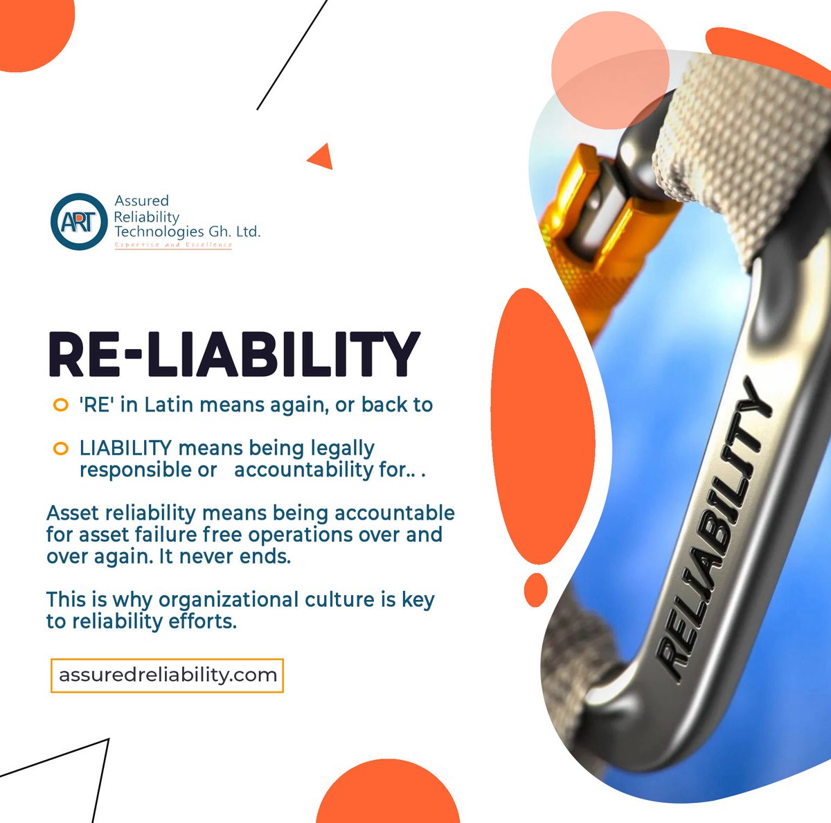 AssuredAfrica's tweet photo. On this week’s episode of Assured Quotes, let's look at ‘RE-LIABILITY’ #AssuredReliability #ReliabilityEngineering https://t.co/SPtMvJin6w