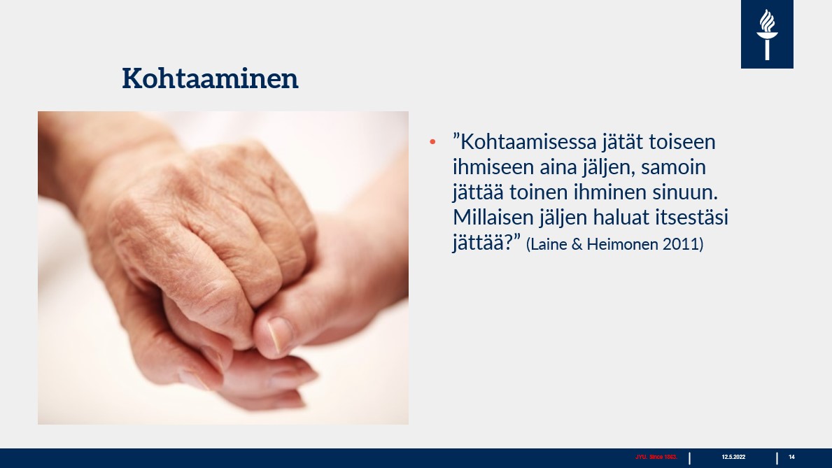 Katja Pynnönen: Omalla asenteella ja läsnäololla on merkityksestä  hyvässä kohtaamisessa. Hyvään kohtaamiseen tarvitaan mm.

🗸 Myötätuntoa
🗸 Myötäintoa
🗸 Vierellä kulkemista

<a href="/gerec_fi/">GEREC</a> #MielenHyvinvointi