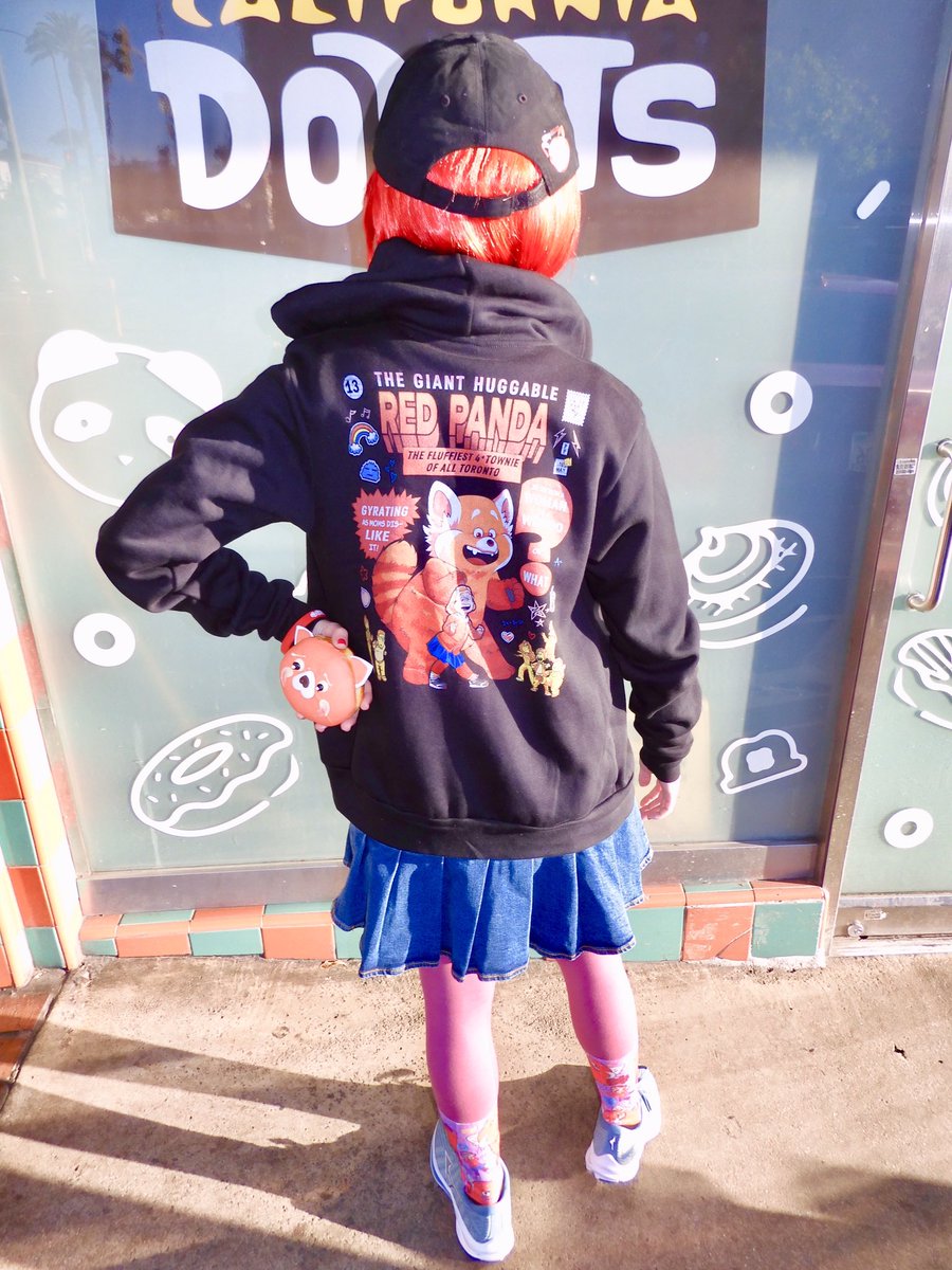 Queenie4ever's tweet photo. Huggable red panda hoodie in black from @riptapparel ‘s daily deal section. Art by @PrimePremne #Ambassador #riptapparel #AsianPacificAmericanHeritageMonth #redpanda #turningred https://t.co/T1G60m0RlH https://t.co/MVeKUcQPN6