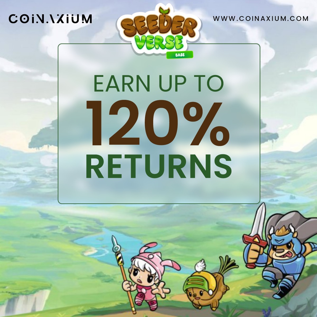 coinaxium's tweet photo. #Earn up to 120% in #Rewards with SeederVerse!

Earn 10%/mth in #LEAF Rewards!

⚫ Buy using BTC &amp; USDT
⚫ Daily Rewards Payout in LEAF
⚫ 12% APY in LEAF Staking
⚫ Enjoy up to 20% Affiliate Rewards

Subscribe now &amp; start earning today!

🟡 Learn more: https://t.co/7XebxRiX49 https://t.co/RfuS8RIXEM