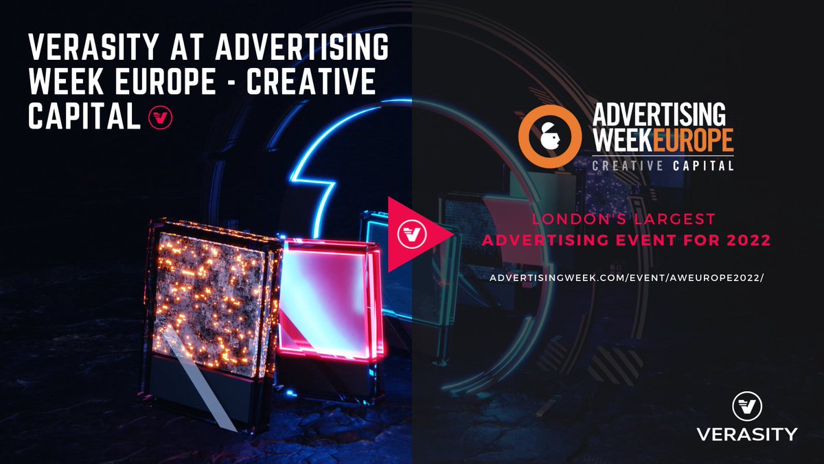 verasitytech's tweet photo. The Verasity team is pleased to announce that it will be returning to central #London next week to attend the @advertisingweek Europe Creative Capital event from the 17th of May! $VRA #adtech 

Read more here:

https://t.co/nlVjfR5S63 https://t.co/kzwvkq3Cy6