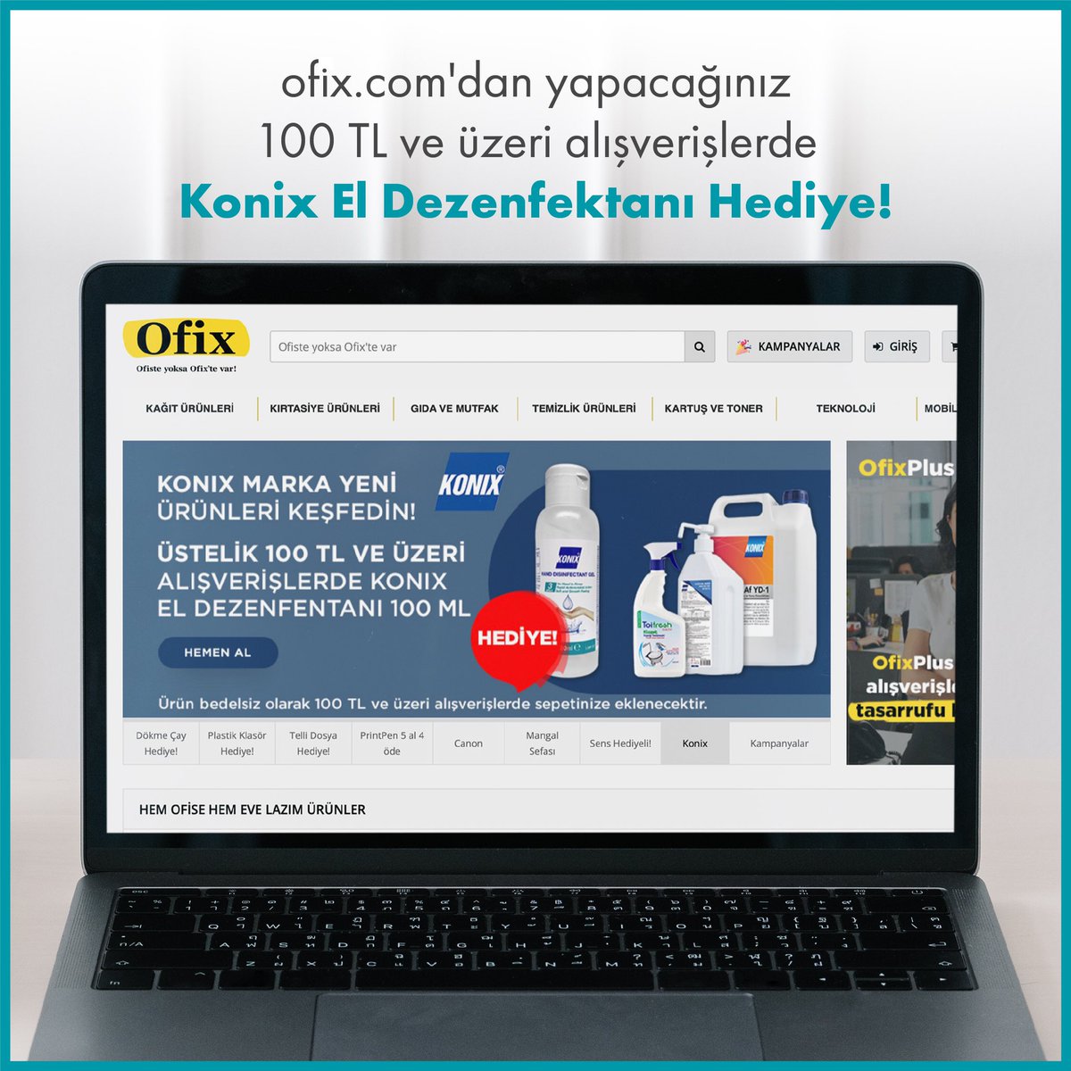 mediperacom's tweet photo. KONIX markalı ürünlerimiz ile şimdi Ofix'teyiz! İster ofiste ister evde hijyen ürünlerine kolaylıkla ulaşmayı siz de Ofix ile keşfedin.
 
#turkuazsağlık #medipera #konıx #ofix #turkuazhealtcare https://t.co/QOKss9iyOd