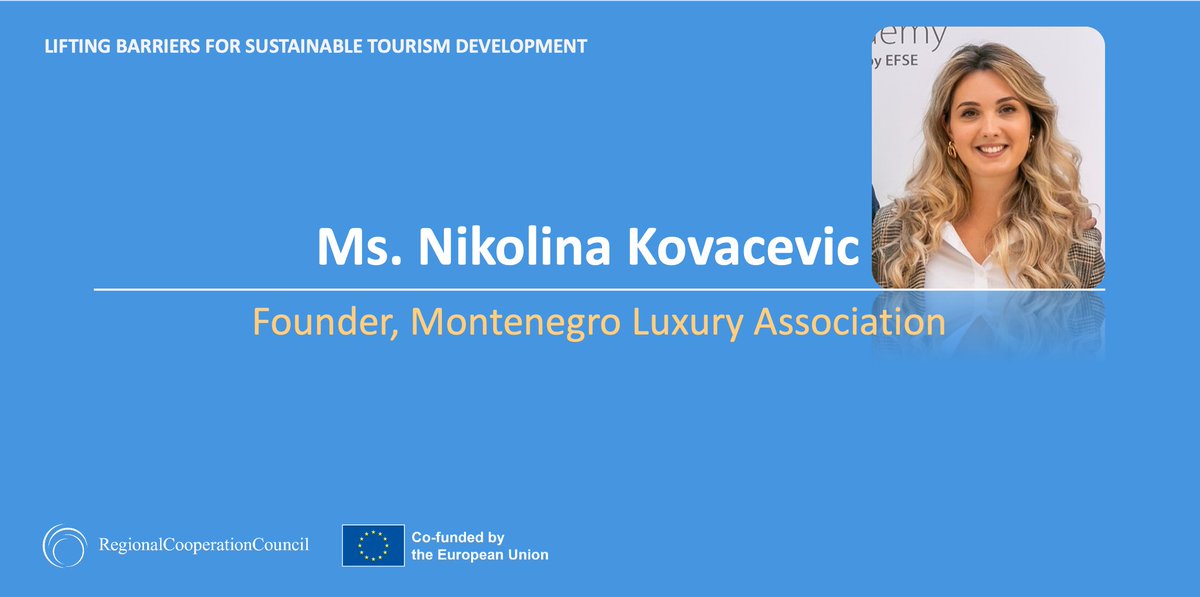 rccint's tweet photo. Panel 3 is starting➡️Improving human capital competence in tourism w/@HajdariRozeta #TinaSaric @erisee #NikolinaKovacevic @mneluxury https://t.co/jDvdlkNcDO
