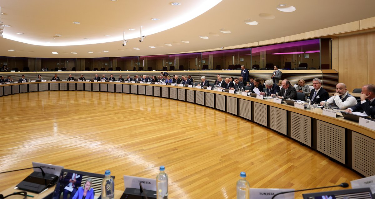 QuartetOffice's tweet photo. Welcome engagement with the parties and the international community at the #AHLC in Brussels this week, including on the PA’s fiscal position, banking, water and trade. The OQ’s statement to the plenary is here: https://t.co/Lb2KZ4s6Hp https://t.co/5o4rilvgo9