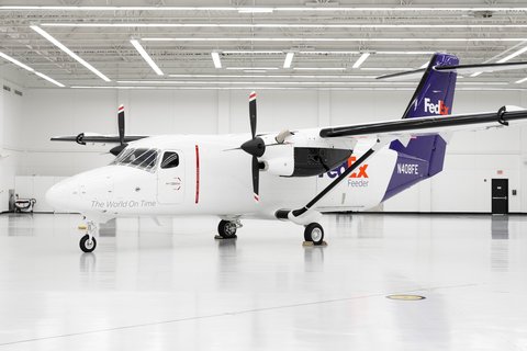 STACKaero's tweet photo. @TextronAviation  announced the first delivery of its all-new Cessna SkyCourier to @FedEx Express. It's a twin-engine, high-wing turboprop designed for freight, passenger and special missions. https://t.co/2rSOkEEiBk