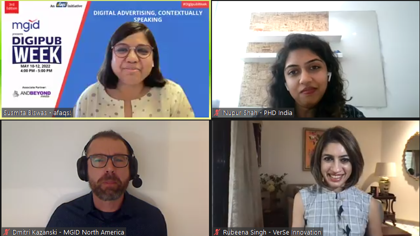 afaqs's tweet photo. #DigipubWeek: We were delighted to host a panel on ‘Digital Advertising, Contextually Speaking' moderated by @susmitavb comprising @rubeenas, @d_kazanski, and Nupur Shah.
Thank you for sharing valuable insights with us.
We had a great time! :) https://t.co/oxnlM0mFbg