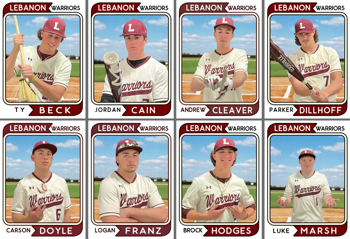 LebanonHS_BASE's tweet photo. SENIOR DAY! Come out to the Varsity Baseball Diamond today for Senior Day Game vs Little Miami! Senior Recognition at 4:30, First Pitch at 5:30! #Seniors #WarriorPride https://t.co/CYCY6Pc3bd
