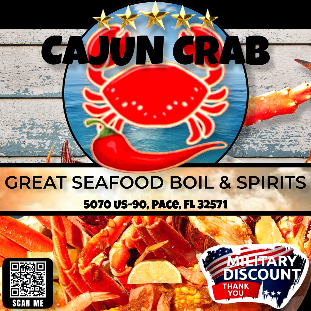 RealtyXConnect's tweet photo. Best seafood in Pace, Florida! Make sure to check it out! #food #seafood #CajunCoast #restaurant #Florida #paceflorida #pensacola #cajunfood #miltonflorida #business #bestsmallbusinesses #bestseafood #cajunboil #crabmeat #gulfcoast https://t.co/GqT0iqUnmM
