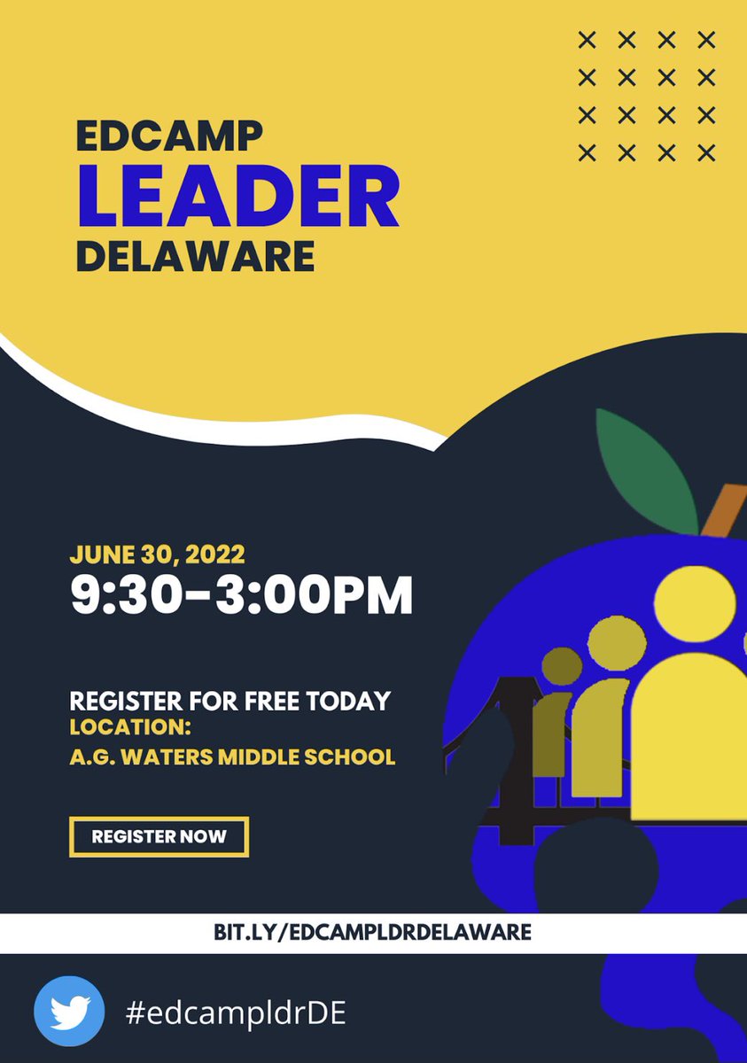 edcampldrde's tweet photo. Don’t delay, register today! https://t.co/GPrHwMML6q #edcampldrDE #apposhine #PowerOfWeCSD #christinastrong #bdspride #edude #delachat https://t.co/EOYtaMEtU7